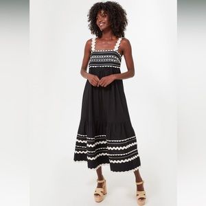 Sea New York Black Ryleigh Ric Rac Sleeveless Dress
